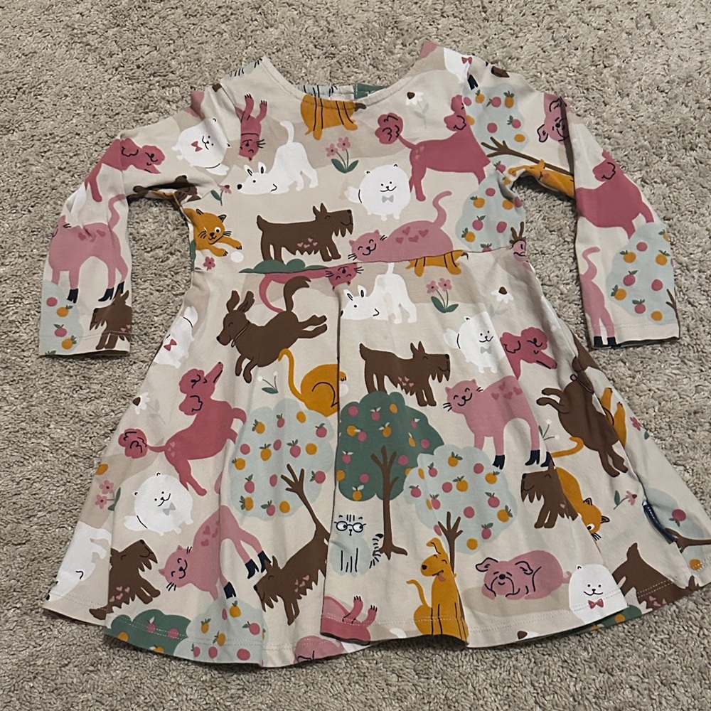 Polarn O. Pyret Multicolor Animal Print Kids Dress